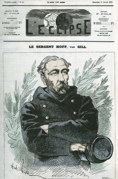 Ritratto del sergente Ignace Hoff (1836-1902), soldato, eroe della guerra del 1870 contro la Prussia. Copertina di "L