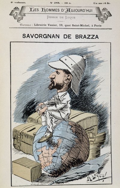 Savorgnan de Brazza - di Gill, in "Gli uomini di oggi" da Andre Gill