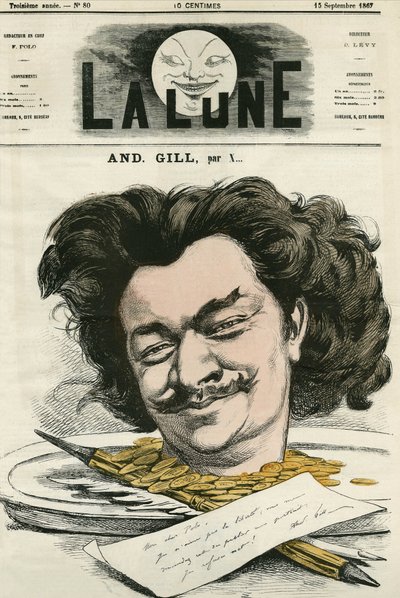 Autoritratto di Louis-Alexandre Gosset de Guines detto Andre Gill (1840-1885), caricaturista francese. Caricatura di Gill, in "The Moon", 15 settembre da Andre Gill