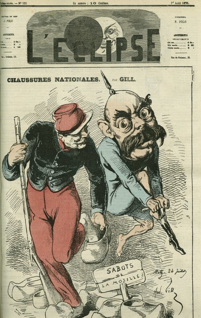 Scarpe Nazionali, Otto von Bismarck (1815-1898) che scambia i suoi stivali con gli zoccoli della Mosella. Copertina in "L