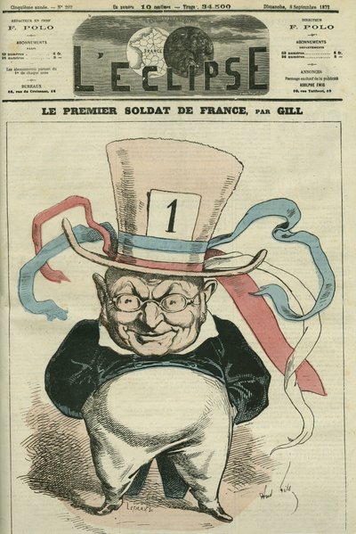Il primo soldato di Francia, Adolphe Thiers. Copertina di "L