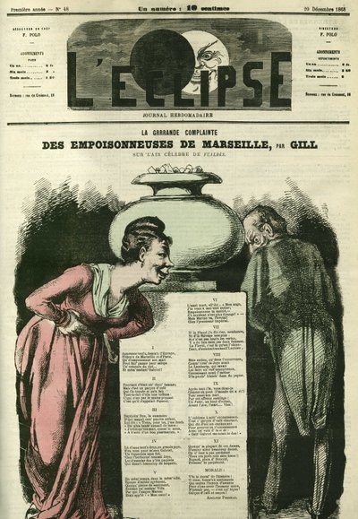 Il grande lamento "Poisonneuses de Marseille". Copertina in "L