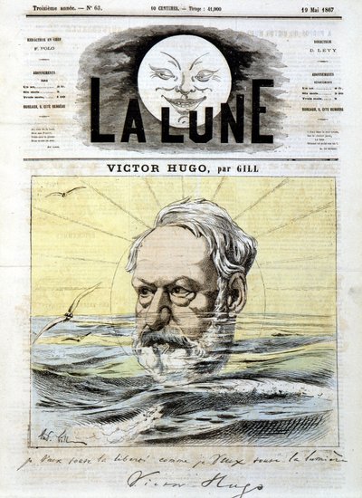 Victor Hugo - di Gill, in “La Lune” del 19/05/1867 da Andre Gill