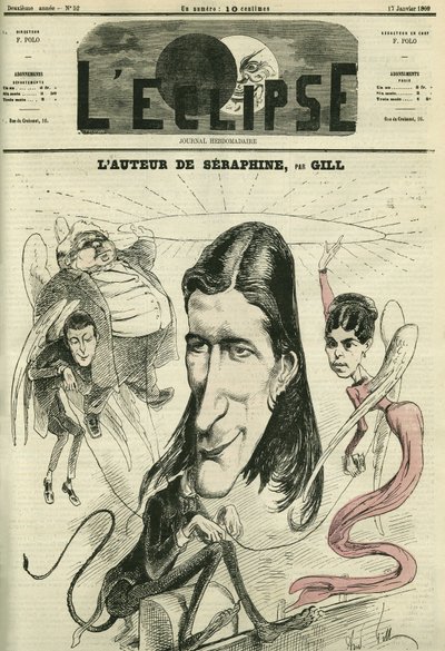 Victorien Sardou, drammaturgo francese. Copertina in "L