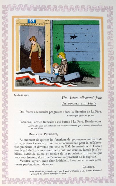 Bombardamento tedesco di Parigi, 30 agosto 1914, 1919 da Andre Helle