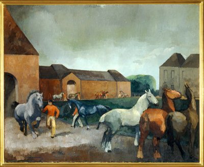 La scuderia di Pin (dipinto su tela) da Andre Mare