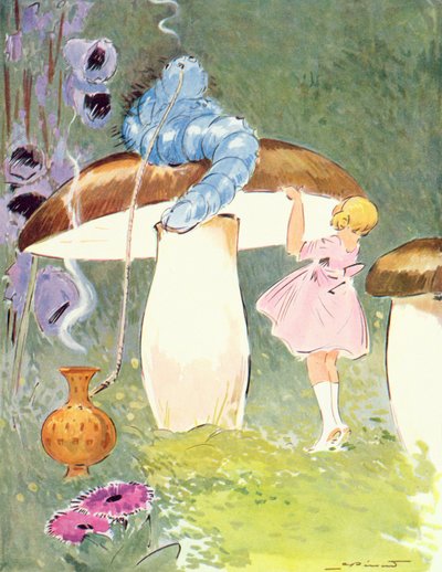 Alice e il Bruco, illustrazione da 