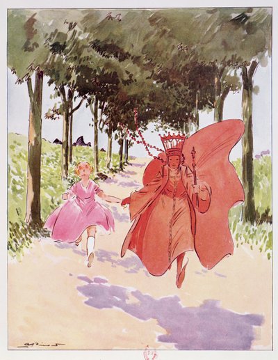 Alice e la Regina Rossa, illustrazione da 