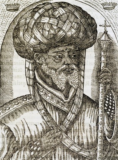 Sacerdote abissino, da Cosmologia Universale, incisione da Andre Thevet