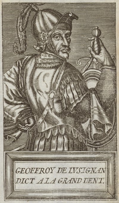 Geoffrey di Lusignano, Conte di Giaffa e Ascalona, Signore di Vouvant e Mervent di Montcontour e Soubise, illustrazione da 