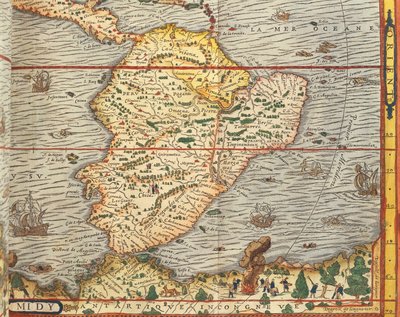 Mappa del Sud America da Cosmographie di Andre Thevet da Andre Thevet