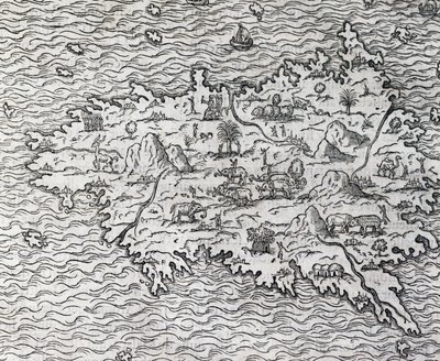 Mappa di Sumatra, incisione di Andre Thevet, Parigi, Francia da Andre Thevet