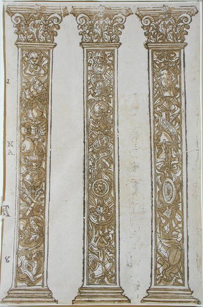 Motivi architettonici che formano un bordo alla Processione di Cesare, di Andrea Andreani da Andrea (after) Mantegna