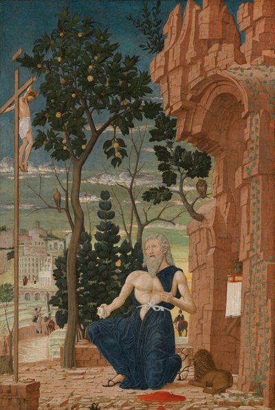 San Girolamo nel deserto da Andrea (follower of) Mantegna
