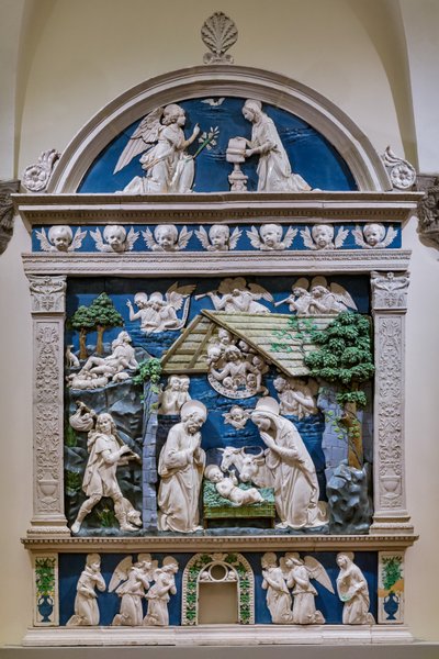 Natività, Adorazione dei pastori e Annunciazione da Andrea (workshop of) Della Robbia