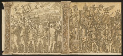 Il trionfo di Giulio Cesare [n.1 e 2 più 2 colonne], 1599 da Andrea Andreani
