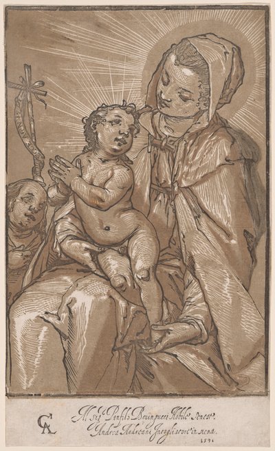 La Vergine con il Bambino e San Giovanni Battista da Andrea Andreani