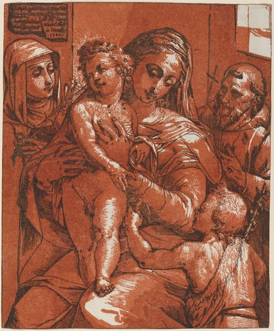 Madonna e Bambino Accompagnati da Santi da Andrea Andreani after Jacopo Ligozzi