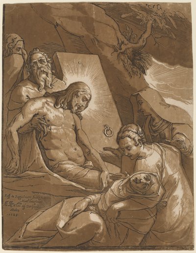 La sepoltura da Andrea Andreani after Raffaello Motta