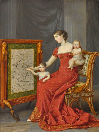 Principessa Augusta di Baviera con i suoi figli Josephine ed Eugenie da Andrea Appiani