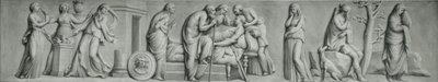 Pannello a grisaille, raffigurante la scena della morte di Meleagro da Andrea Casali