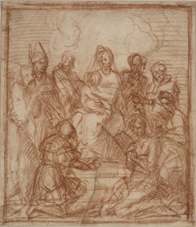 Madonna in trono con Bambino e otto santi (studio compositivo per il dipinto dell