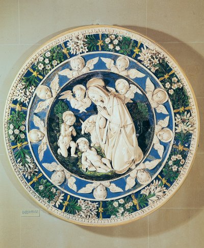 Adorazione della Vergine con San Giovanni Battista e due cherubini da Andrea Della Robbia