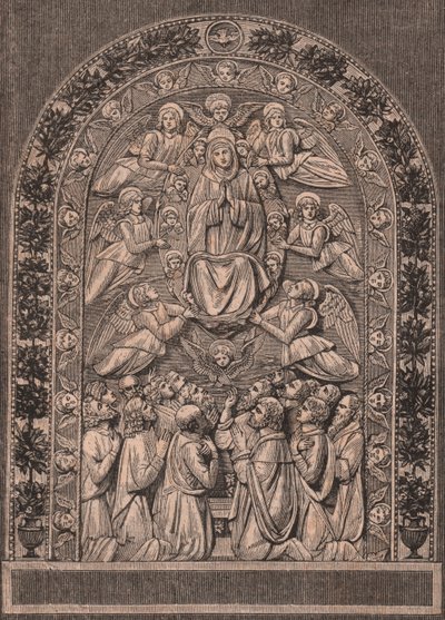 Assunzione della Vergine, della bottega di Andrea della Robbia, Pinacoteca di Città di Castello, Umbria, Italia, xilografia da Le cento città d