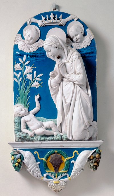Madonna dei Gigli, Adorazione del Bambino da Andrea Della Robbia
