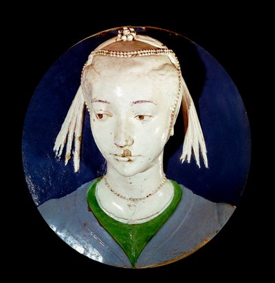 Ritratto di giovane sconosciuto Tondo in terracotta decorato da Andrea della Robbia da Andrea Della Robbia