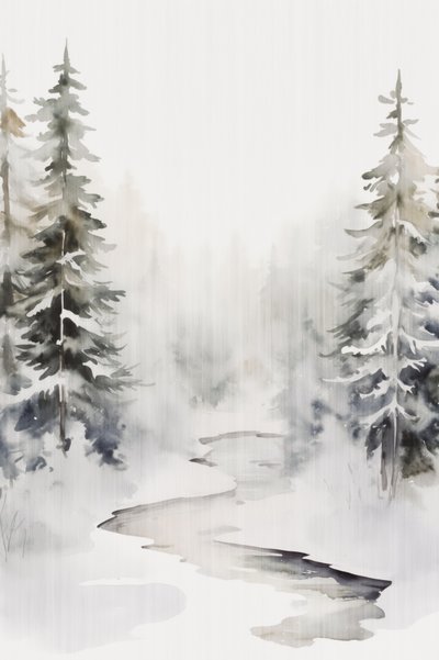Ruscello nella foresta innevata da Andrea Haase