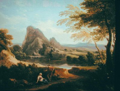 Paesaggio con una Cascata Distante da Andrea Locatelli