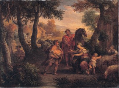 Ritrovamento di Romolo e Remo, c. 1720-1740 da Andrea Lucatelli