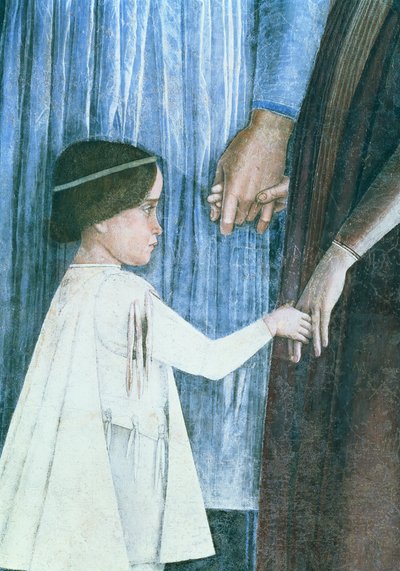 Arrivo del Cardinale Francesco Gonzaga (dettaglio di uno dei suoi fratelli minori) da Andrea Mantegna
