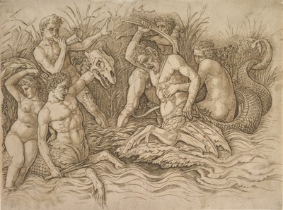 Battaglia degli Dei del Mare metà destra, ca. 1485-88 da Andrea Mantegna