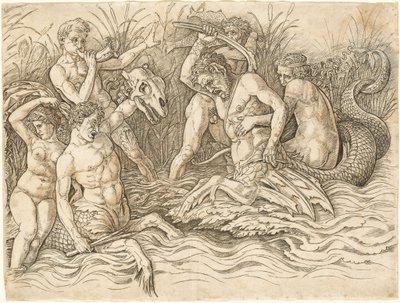 Battaglia degli dei del mare (metà destra) da Andrea Mantegna