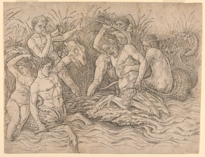 Battaglia degli Dei del Mare, metà destra da Andrea Mantegna
