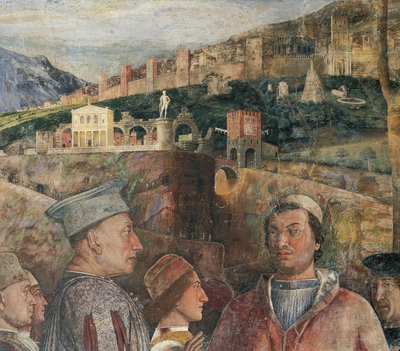 (dettaglio) affresco nella Camera degli Sposi di Andrea Mantegna, Castello di San Giorgio, Mantova da Andrea Mantegna