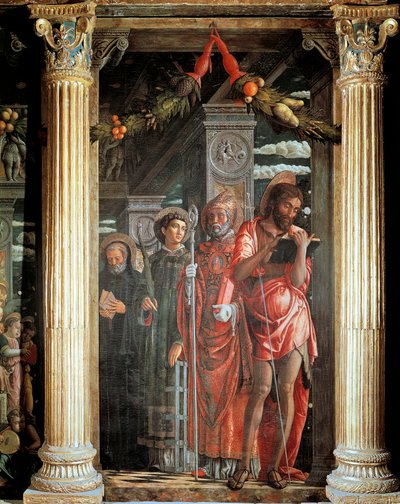 Santi Giovanni e Lorenzo e due Santi (dettaglio) da Andrea Mantegna