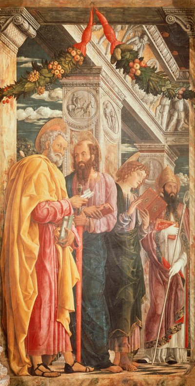 Santi Pietro e Paolo e due Santi (dettaglio dal Polittico di San Zeno) da Andrea Mantegna