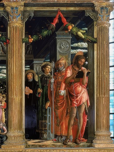 Altare di San Zeno. Lato destro. 1457-1460. (dettaglio) da Andrea Mantegna