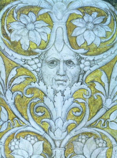 Autoritratto incorporato nel fregio decorativo della Camera degli Sposi o Camera Picta da Andrea Mantegna