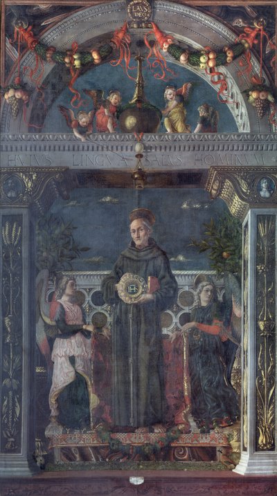 San Bernardino da Siena con angeli da Andrea Mantegna