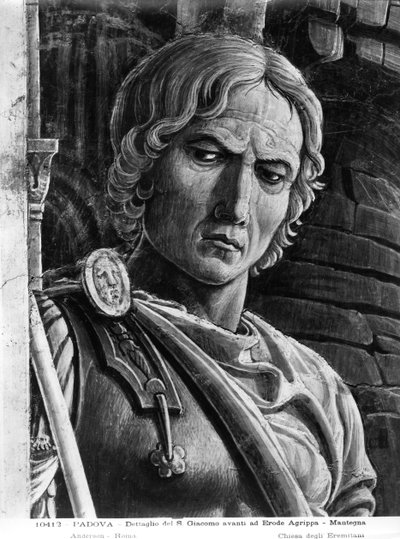 San Giacomo il Maggiore portato davanti al re Erode Agrippa (dettaglio) da Andrea Mantegna