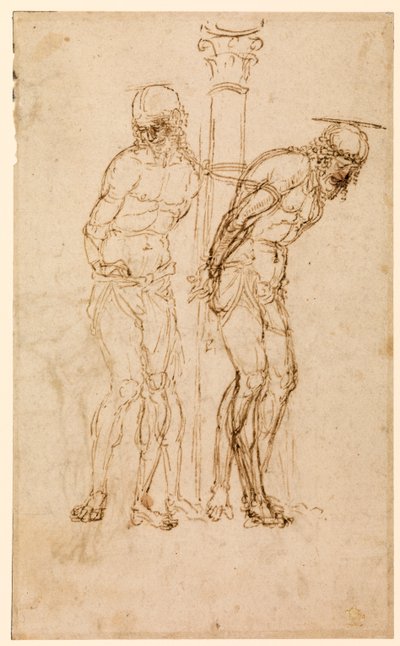 Studi per Cristo alla colonna (recto), c.1460-65 da Andrea Mantegna