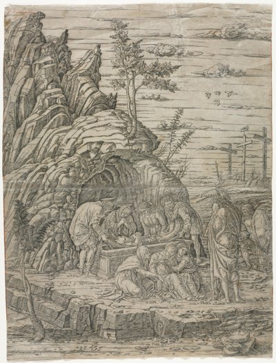 La sepoltura con i quattro uccelli da Andrea Mantegna