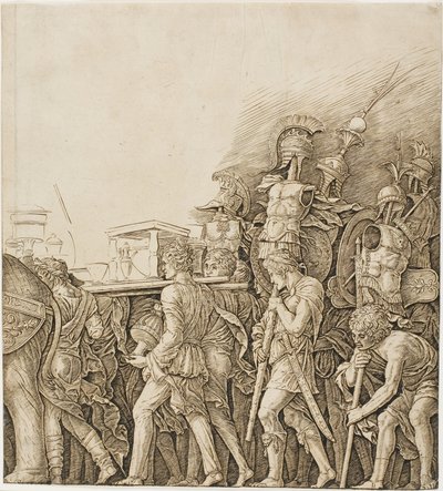 Trionfo di Cesare: Soldati che Portano Trofei da Andrea Mantegna
