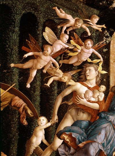 Trionfo delle Virtù (Minerva scaccia i Vizi dal Giardino della Virtù) (dettaglio) da Andrea Mantegna