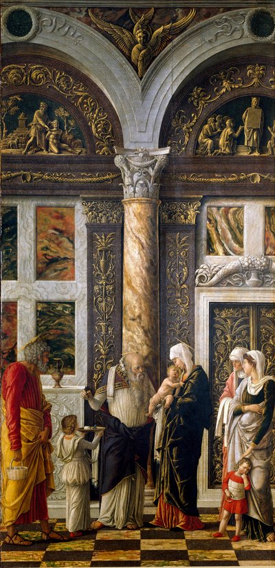 Polittico degli Uffizi: Circoncisione (parte destra) da Andrea Mantegna