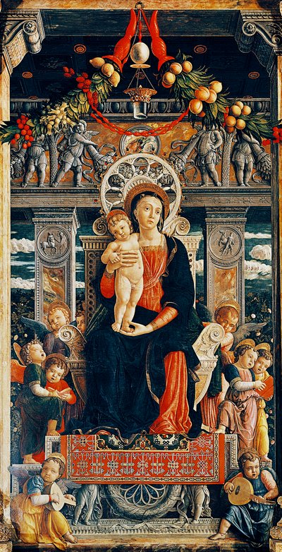 Vergine in trono (dettaglio) da Andrea Mantegna